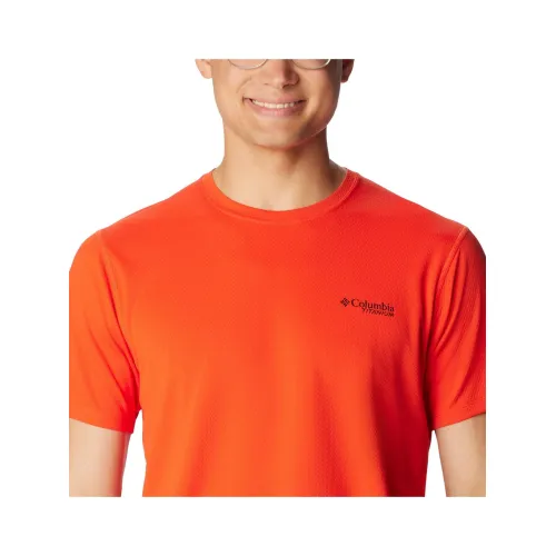 Columbia Summit Valley Short Sleeve Crew Férfi Póló 839-Spicy