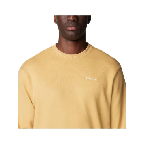 Columbia Marble Canyon French Terry Crew Férfi Pulóver 292-Light Camel