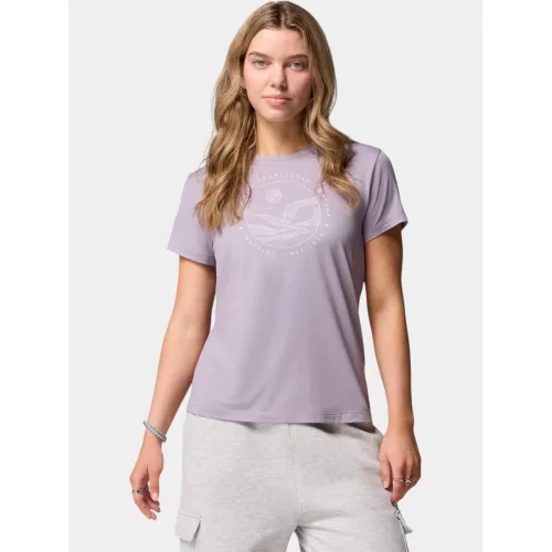 Columbia Sloan Ridge Graphic Short Sleeve Tee Női Póló 554-Shale Purple