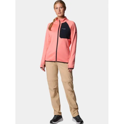 Columbia Triple Canyon Grid Fleece FZ Női Polár, Softshell, Középréteg 685-Alpenglow