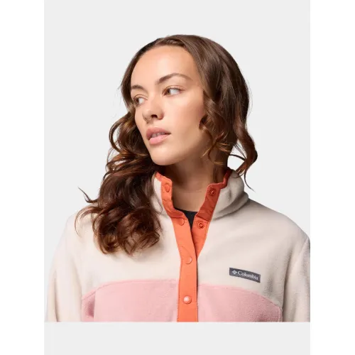 Columbia Benton Springs 1/2 Snap Pull Over II Női Polár, Softshell, Középréteg 659-Eraser Pink