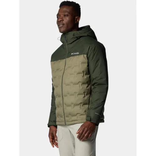 Columbia Grand Trek III Down Hooded Jacket Férfi Utcai Kabát 397-Stone Green