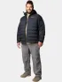 Columbia Grand Trek III Down Hooded Jacket Férfi Utcai Kabát 010-Black