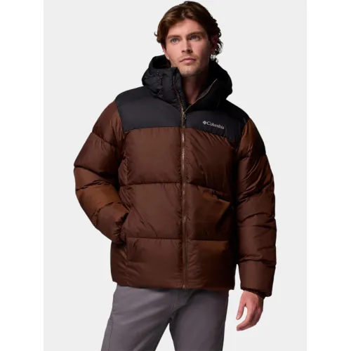 Columbia Puffect II Hooded Jacket Férfi Utcai Kabát 256-Tobacco