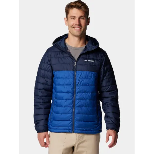 Columbia Powder Lite II Hooded Jacket Columbia Powder Lite II Hooded Jacket Férfi Utcai Kabát 433-Mountain Blue