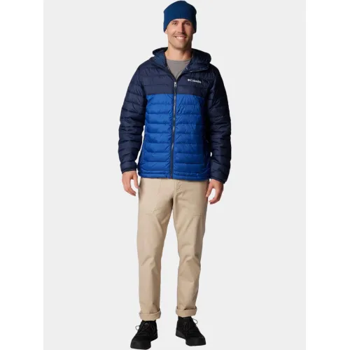 Columbia Powder Lite II Hooded Jacket Columbia Powder Lite II Hooded Jacket Férfi Utcai Kabát 433-Mountain Blue