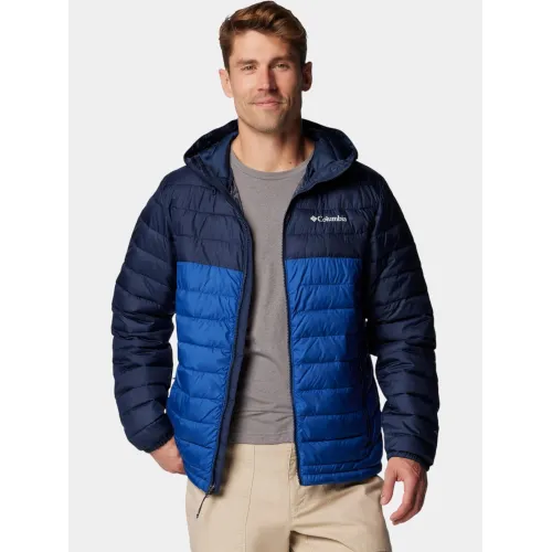Columbia Powder Lite II Hooded Jacket Columbia Powder Lite II Hooded Jacket Férfi Utcai Kabát 433-Mountain Blue