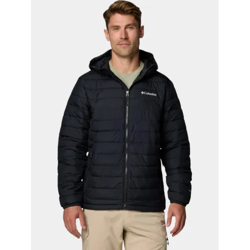 Columbia Powder Lite II Hooded Jacket Férfi Utcai Kabát 010-Black