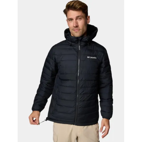 Columbia Powder Lite II Hooded Jacket Férfi Utcai Kabát 010-Black