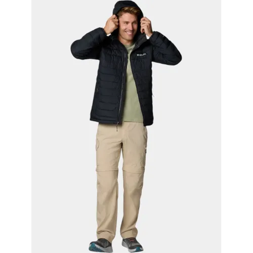 Columbia Powder Lite II Hooded Jacket Férfi Utcai Kabát 010-Black