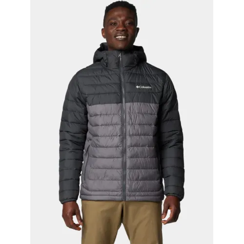 Columbia Powder Lite II Hooded Jacket Férfi Utcai Kabát 023-City Grey