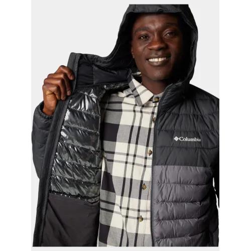 Columbia Powder Lite II Hooded Jacket Férfi Utcai Kabát 023-City Grey