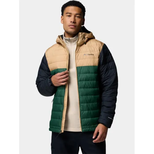 Columbia Powder Lite II Hooded Jacket Férfi Utcai Kabát 375-Rain Forest