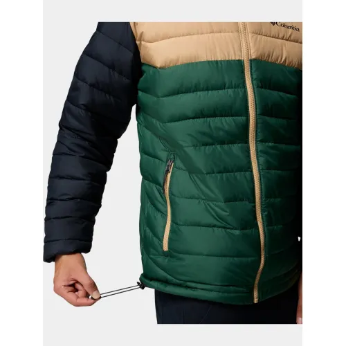 Columbia Powder Lite II Hooded Jacket Férfi Utcai Kabát 375-Rain Forest