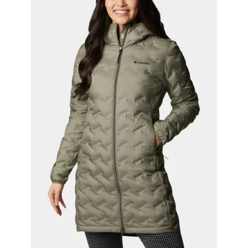 Columbia Delta Ridge II Long Down Jacket Női Utcai Kabát 397-Stone Green