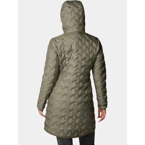 Columbia Delta Ridge II Long Down Jacket Női Utcai Kabát 397-Stone Green