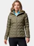 Columbia Delta Ridge II Down Hooded Jacket Női Utcai Kabát 397-Stone Green