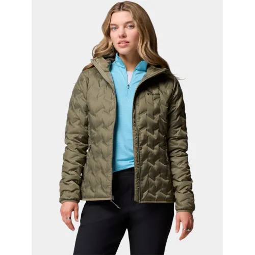 Columbia Delta Ridge II Down Hooded Jacket Női Utcai Kabát 397-Stone Green