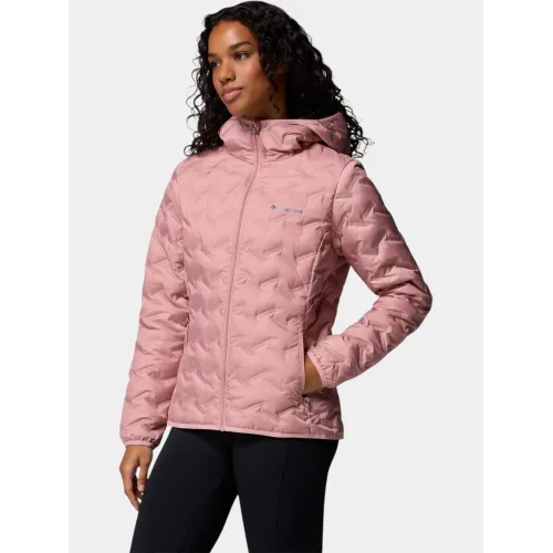 Columbia Delta Ridge II Down Hooded Jacket Női Utcai Kabát 659-Eraser Pink