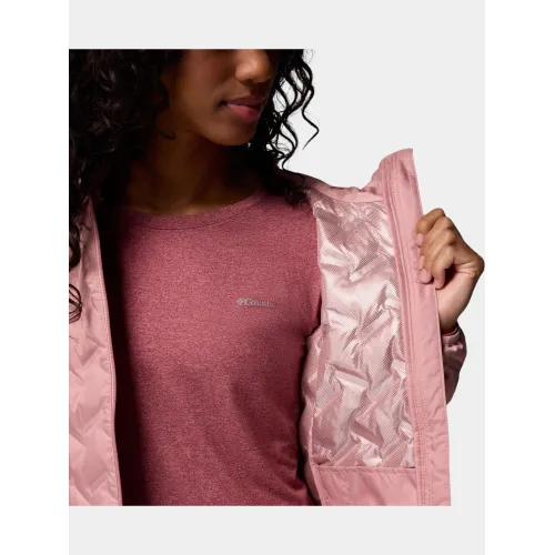 Columbia Delta Ridge II Down Hooded Jacket Női Utcai Kabát 659-Eraser Pink