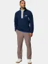 Columbia Helvetia II Half Snap Fleece Férfi Polár, Softshell, Középréteg 464-Collegiate Navy