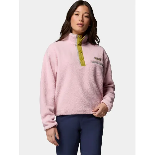 Columbia Helvetia II Cropped Half Snap Fleece Női Polár, Softshell, Középréteg 694-Pink Agate