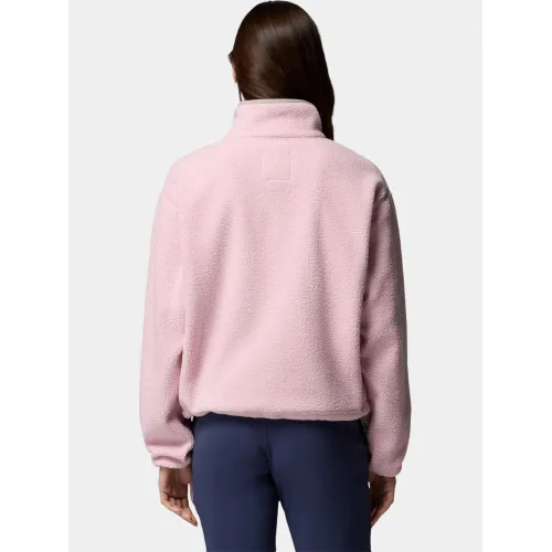 Columbia Helvetia II Cropped Half Snap Fleece Női Polár, Softshell, Középréteg 694-Pink Agate