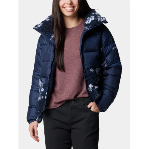 Columbia Leadbetter Point II Print Sherpa Hybrid Női Utcai Kabát 464-Collegiate Navy