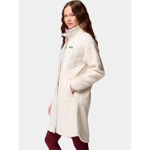 Columbia Cloud Point Long Fleece Női Utcai Kabát 191-Chalk