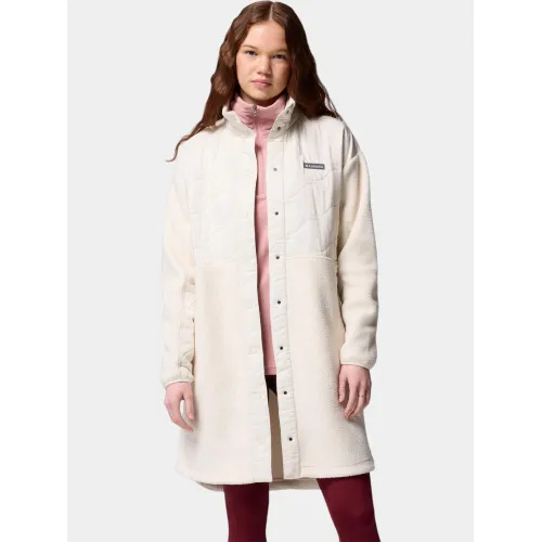 Columbia Cloud Point Long Fleece Női Utcai Kabát 191-Chalk