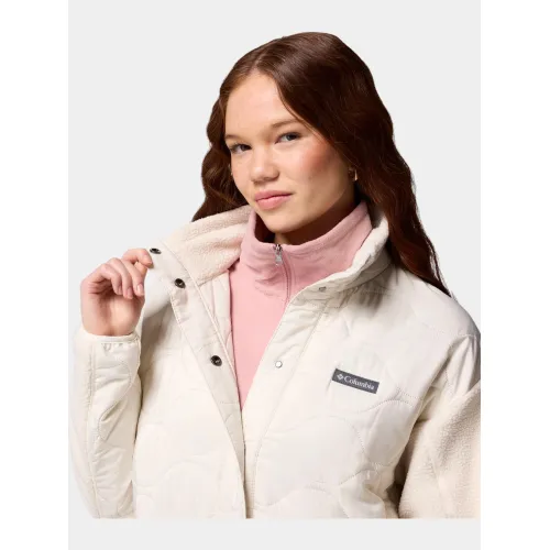 Columbia Cloud Point Long Fleece Női Utcai Kabát 191-Chalk