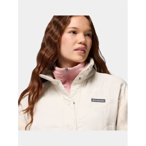 Columbia Cloud Point Long Fleece Női Utcai Kabát 191-Chalk