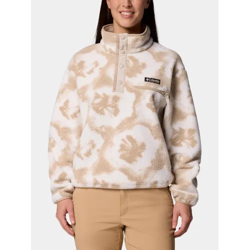 Columbia Helvetia II Printed Cropped Half Snap Női Polár, Softshell, Középréteg 126-Sea Salt