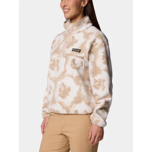 Columbia Helvetia II Printed Cropped Half Snap Női Polár, Softshell, Középréteg 126-Sea Salt