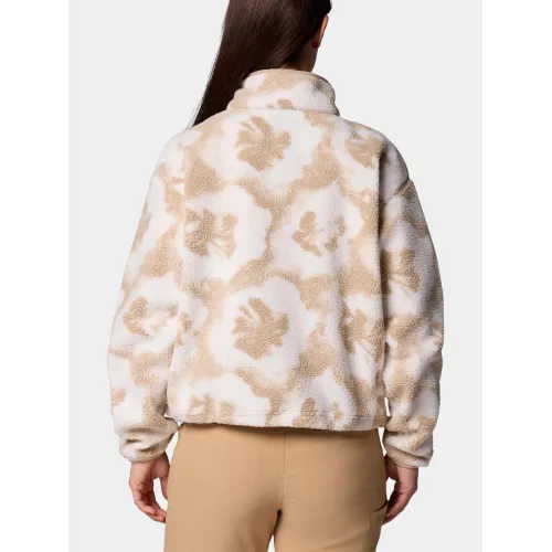 Columbia Helvetia II Printed Cropped Half Snap Női Polár, Softshell, Középréteg 126-Sea Salt