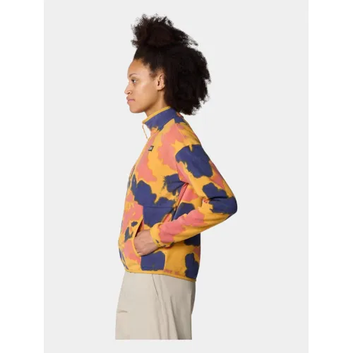 Mountain Hardwear Microchill Pullover Női Polár, Softshell, Középréteg 748-Sundown Gold Blissed Dye Print