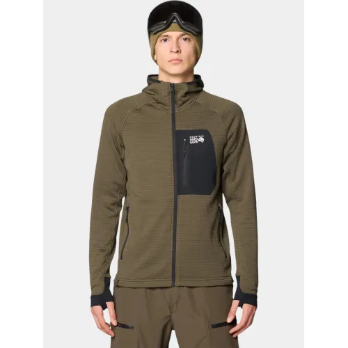 Mountain Hardwear Polartec Power Grid Full Zip Hoody Férfi Polár, Softshell, Középréteg 204-Ridgeline Heather