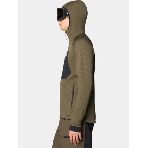 Mountain Hardwear Polartec Power Grid Full Zip Hoody Férfi Polár, Softshell, Középréteg 204-Ridgeline Heather