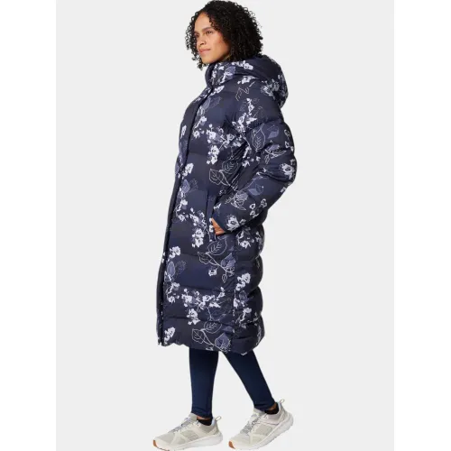 Columbia Boundless Days Print Long Down Jacket Női Utcai Kabát 464-Collegiate Navy