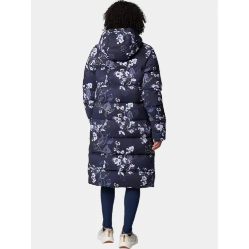 Columbia Boundless Days Print Long Down Jacket Női Utcai Kabát 464-Collegiate Navy