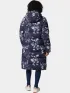Columbia Boundless Days Print Long Down Jacket Női Utcai Kabát 464-Collegiate Navy