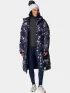 Columbia Boundless Days Print Long Down Jacket Női Utcai Kabát 464-Collegiate Navy