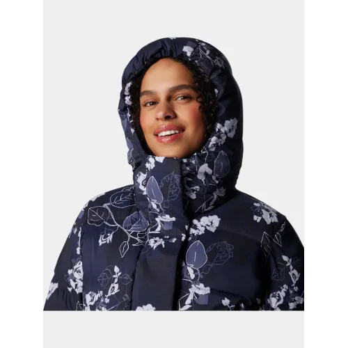 Columbia Boundless Days Print Long Down Jacket Női Utcai Kabát 464-Collegiate Navy