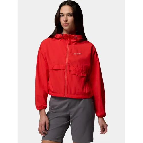 Columbia Spire Valley Cropped Windbreaker Női Utcai Kabát 606-Poppy Red