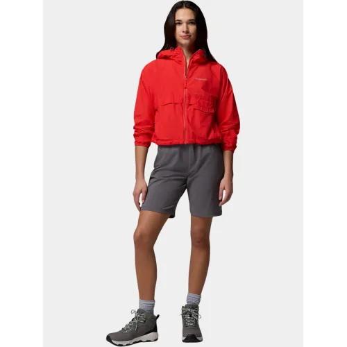 Columbia Spire Valley Cropped Windbreaker Női Utcai Kabát 606-Poppy Red