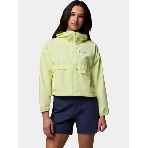 Columbia Spire Valley Cropped Windbreaker Női Utcai Kabát 775-Citron Haze