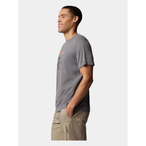 Columbia Zero Rules Light Short Sleeve Graphic Crew Férfi Póló 023-City Grey