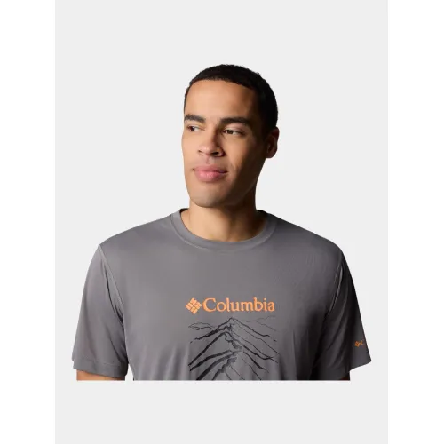 Columbia Zero Rules Light Short Sleeve Graphic Crew Férfi Póló 023-City Grey
