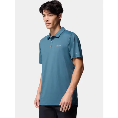 Columbia Tech Trail Utility Polo Férfi Galléros póló 429-Everblue
