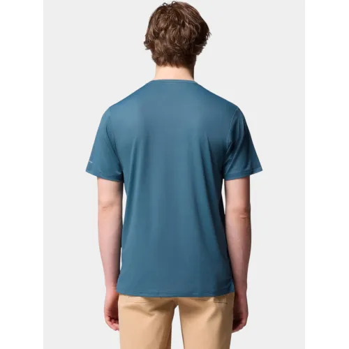 Columbia Tech Trail Utility Short Sleeve Crew Férfi Fitness felső 429-Everblue
